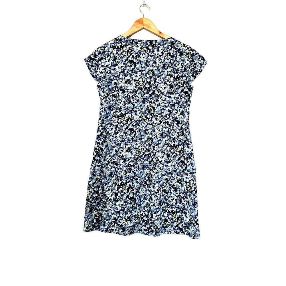 J.Jill Love Linen Blue Floral Midi Dress Petite Small - Picture 6 of 12